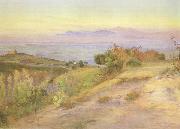 Mattew Ridley Corbet,ARA Volterra,looking towards the Pisan Hills (mk46) oil painting on canvas